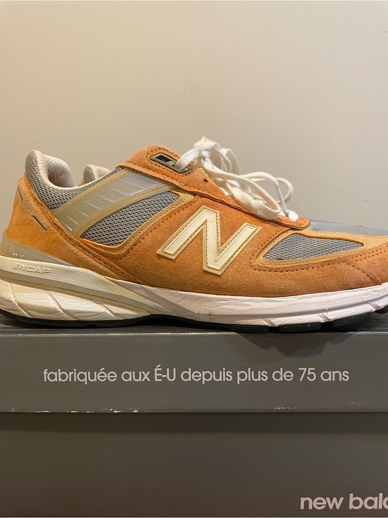 New Balance Other - New Balance Men’s Orange Suede and Gray Mesh Sneaker Made In USA